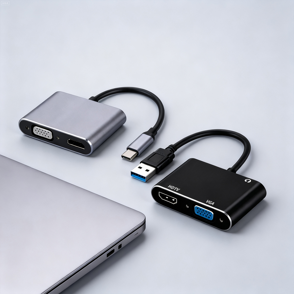 Audio Music Splitter - USB 3.0/TYPE-C to HDMI VGA Adapter