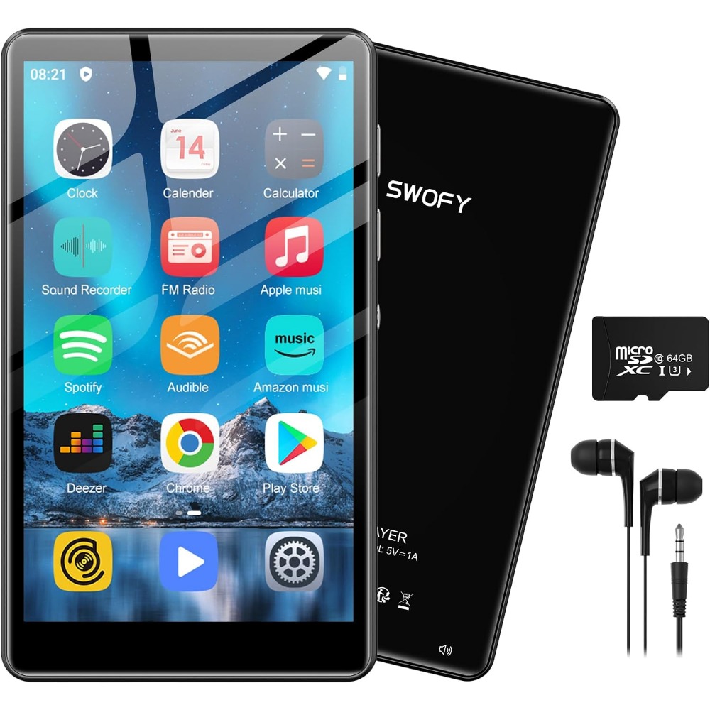Audio Music Player App - 80GB MP3 Player with Bluetooth, WiFi,