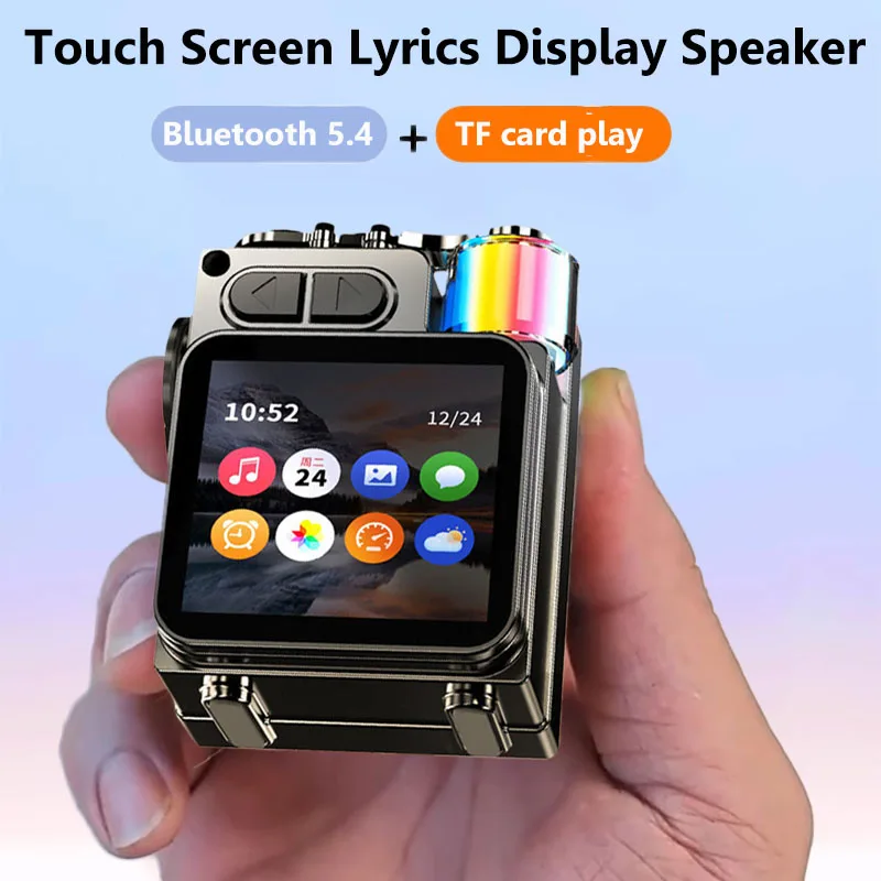 Audio Music Player App - Smart Touch Screen Bluetooth Speaker Mini