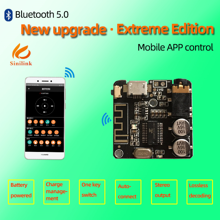 Audio Music Player App - TZT Bluetooth-5.0 MP3 Audio board For