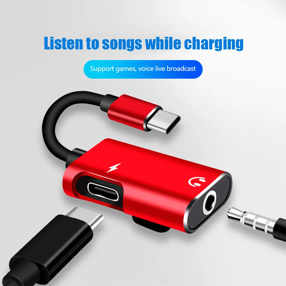 Audio Music Splitter - Type C To 3.5mm Jack Adapter