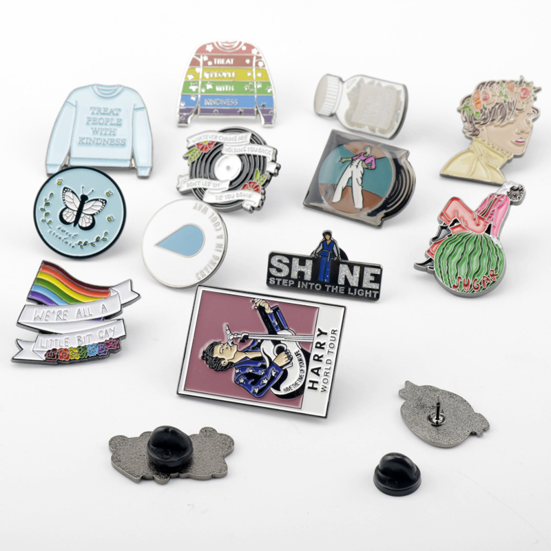 Audio Music Lollipop - Pop Singer Harrys-Style Enamel Pins Rainbow