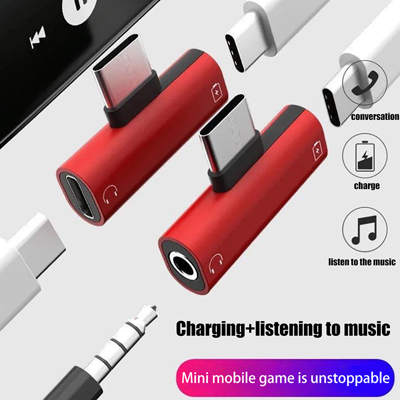 Audio Music Splitter - USB Type-C To 3.5 Mm Headphone