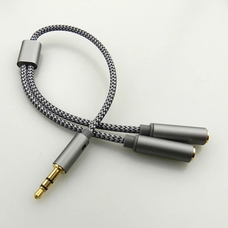 Audio Music Splitter - Headset Adapter Headphone Mic Y Splitter