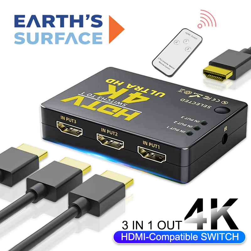 3 Input 1 Output HDMI-Compatib - Audio Music Splitter ulasan dan harga