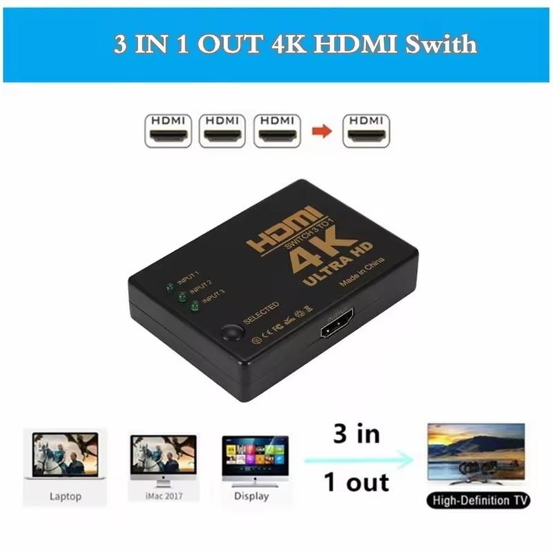 3 Input 1 Output HDMI-Compatib - Audio Music Splitter ulasan dan harga
