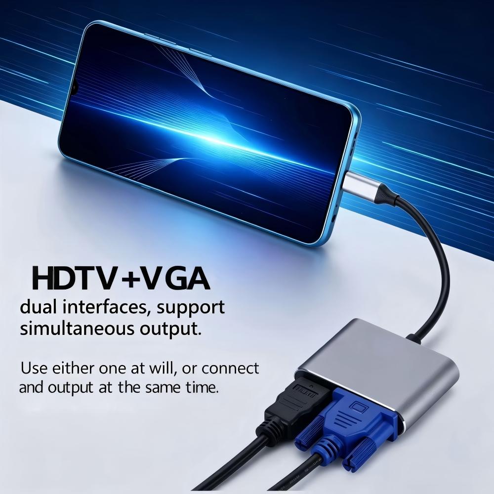 USB 3.0/TYPE-C to HDMI VGA Ada - Audio Music Splitter ulasan dan harga