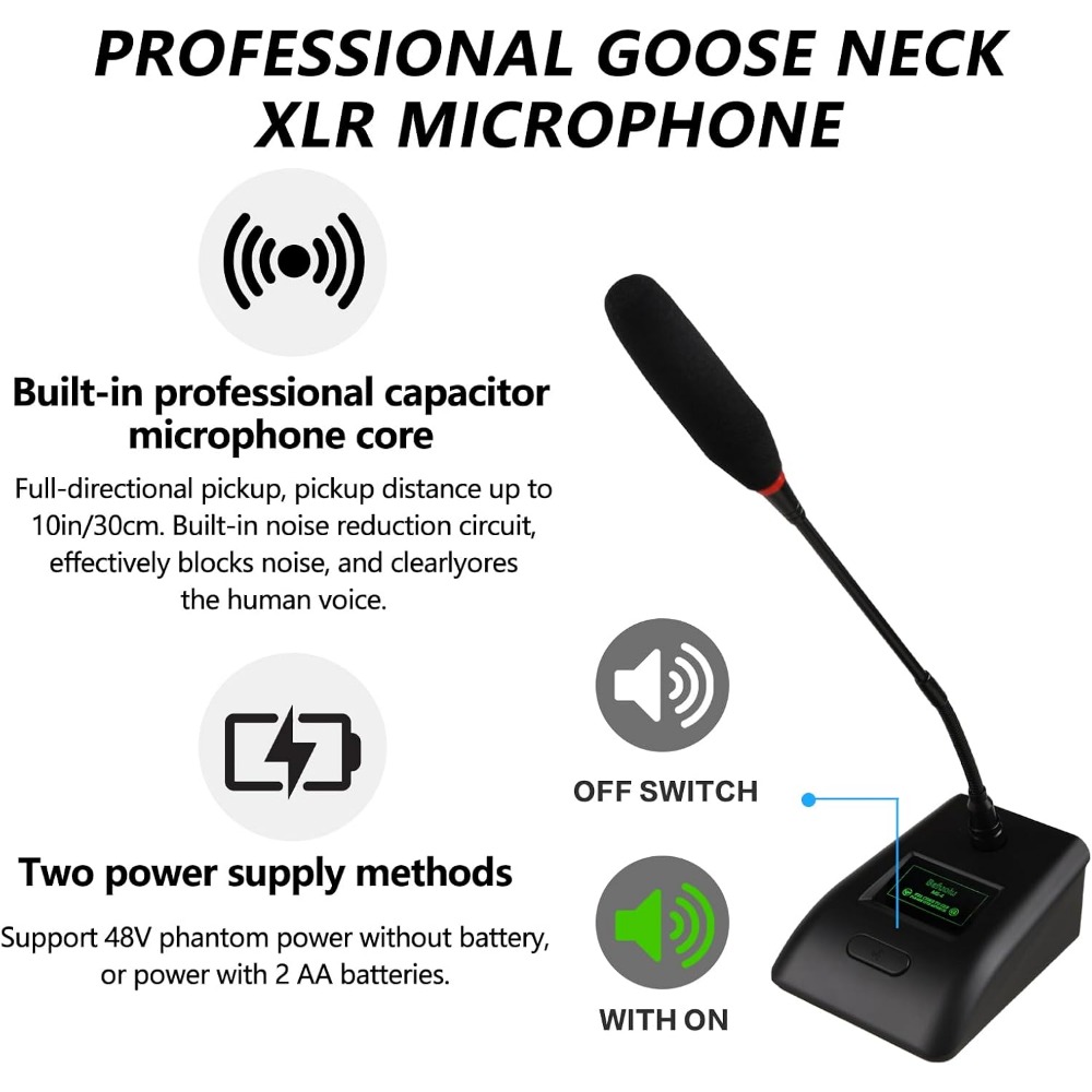 Table-Mounted Wired Condenser  - Xlr Microphone Condenser ulasan dan harga