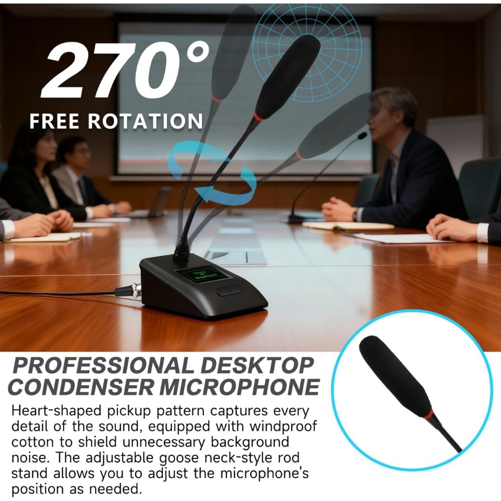 Table-Mounted Wired Condenser  - Xlr Microphone Condenser ulasan dan harga