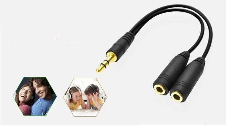 Headphone Splitter, 3.5mm Exte - Audio Music Splitter ulasan dan harga