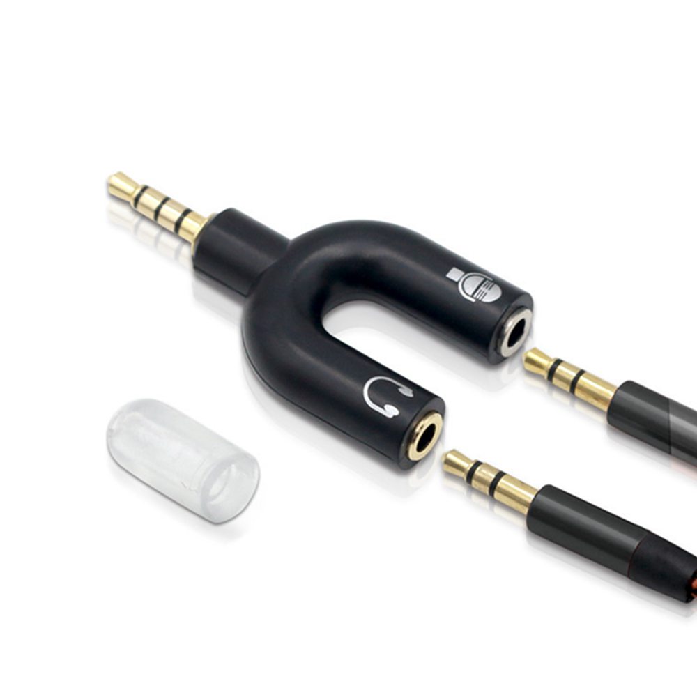 3.5mm Headphone Mic Splitter A - Audio Music Splitter ulasan dan harga