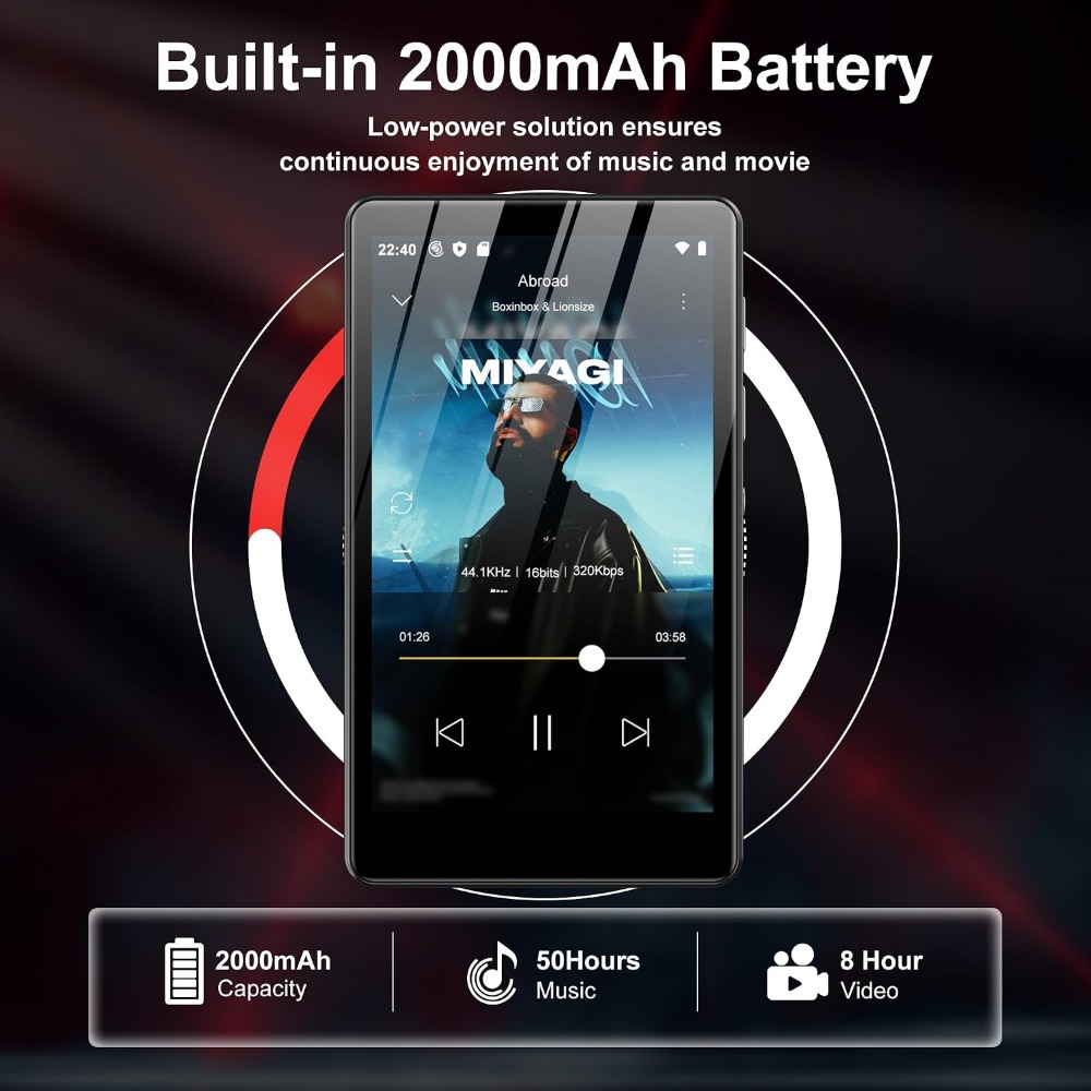 80GB MP3 Player with Bluetooth - Audio Music Player App ulasan dan harga