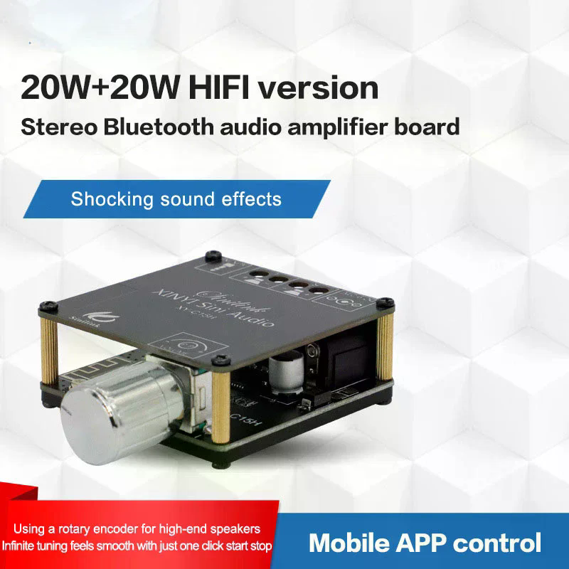 2*20W Bluetooth 5.0 Power Ampl - Audio Music Player App ulasan dan harga