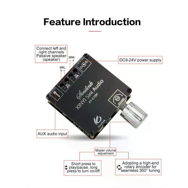 2*20W Bluetooth 5.0 Power Ampl - Audio Music Player App ulasan dan harga