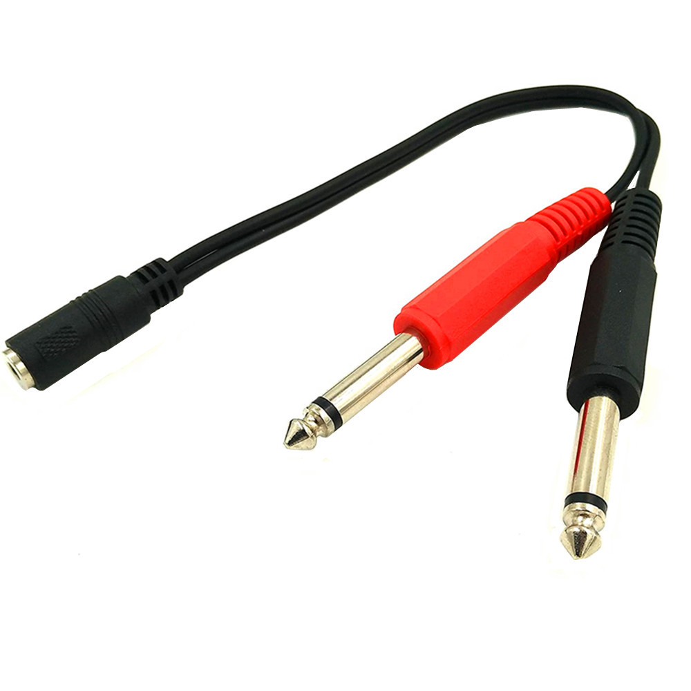 6.35 Mm Male To 2 6.35 Mm 3.5m - Audio Music Splitter ulasan dan harga