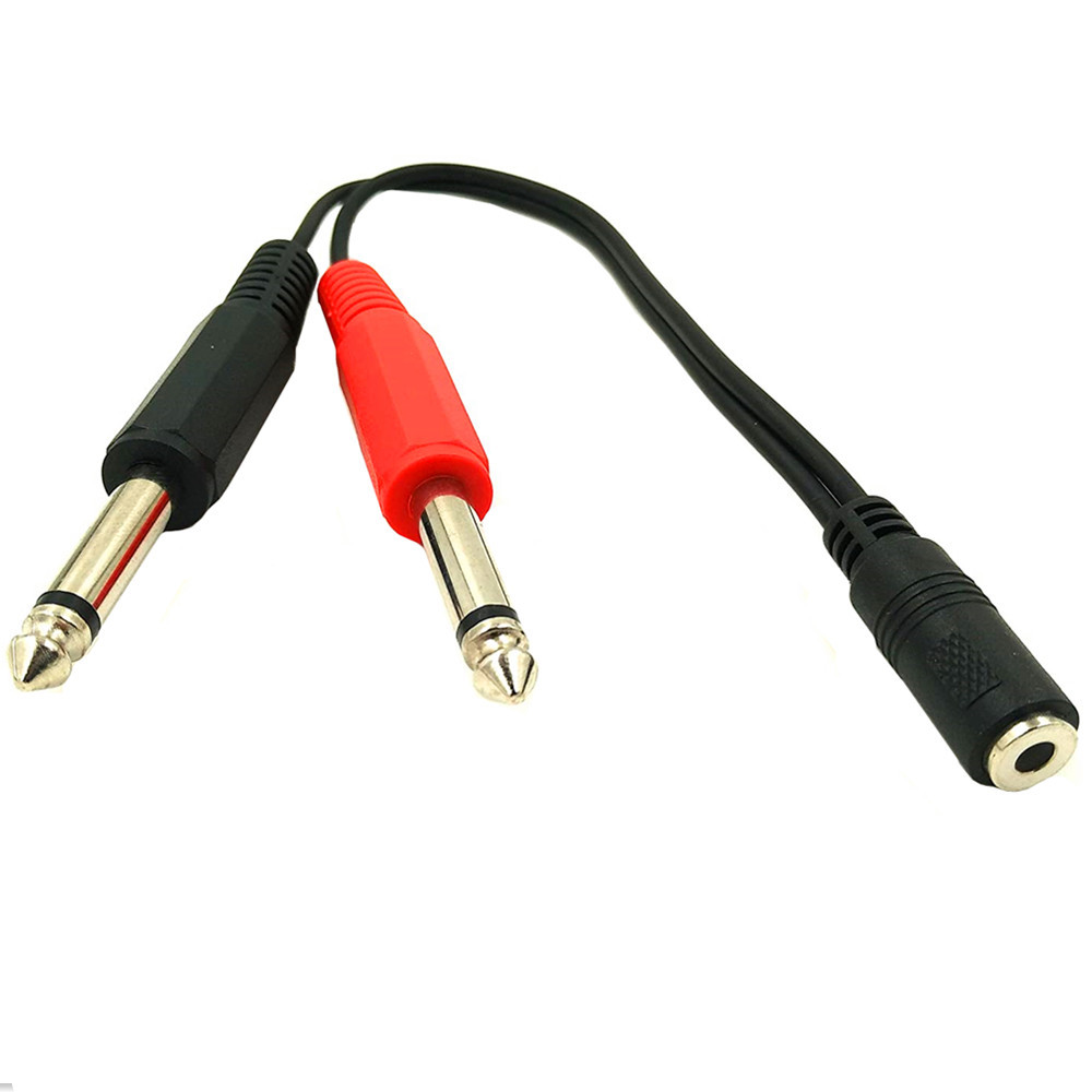 6.35 Mm Male To 2 6.35 Mm 3.5m - Audio Music Splitter ulasan dan harga