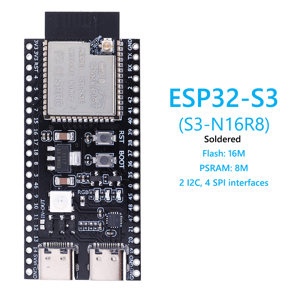 ESP32 S3 N16R8 N8R2 Dual Type- - Audio Music Converter ulasan dan harga