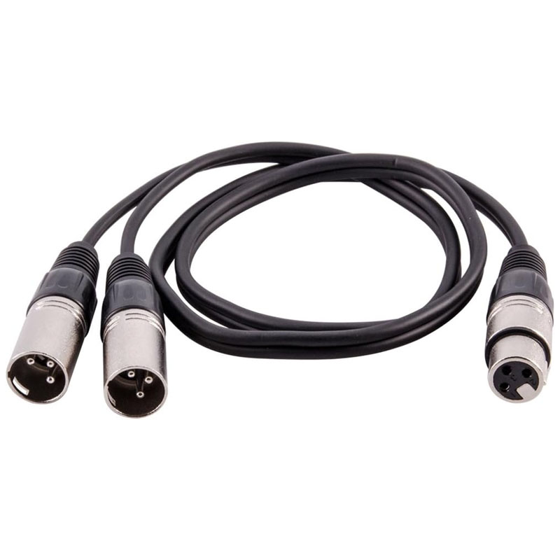 XLR Splitter Cable 3 Pin Femal - Audio Music Splitter ulasan dan harga