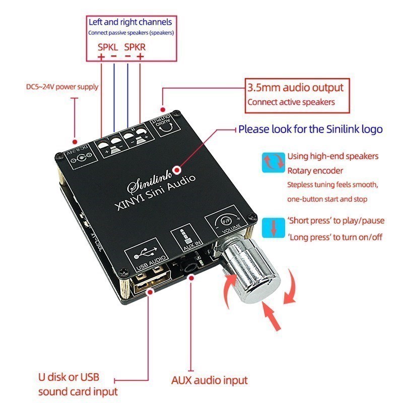 2*50W For Bluetooth5.0Power Am - Audio Music Player App ulasan dan harga