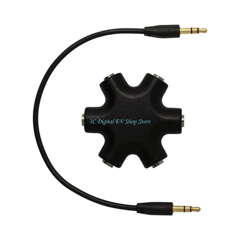 E74D 6 in 1 Stereo Music Hubs  - Audio Music Distribution ulasan dan harga