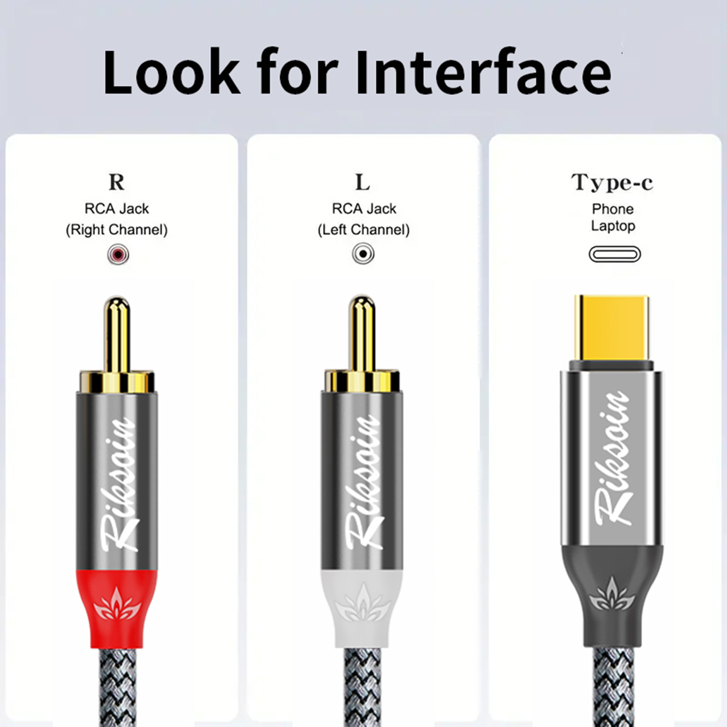 USB C to 2RCA Stereo Cable Y S - Audio Music Splitter ulasan dan harga