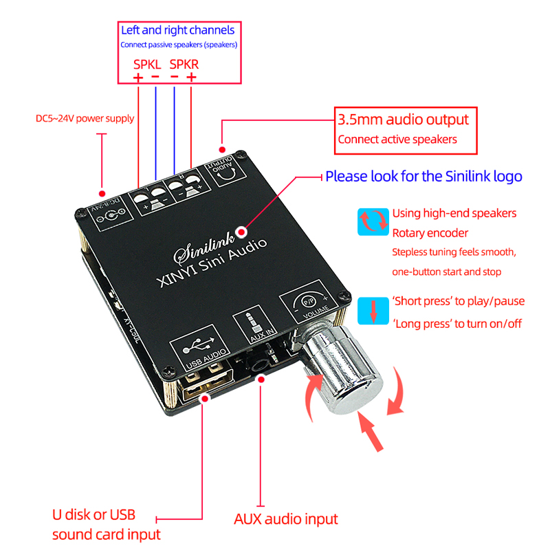 2*50W Bluetooth 5.0 Power Ampl - Audio Music Player App ulasan dan harga