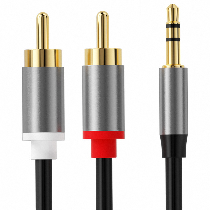3.5 mm To 2RCA Double Lotus Au - Audio Music Splitter ulasan dan harga